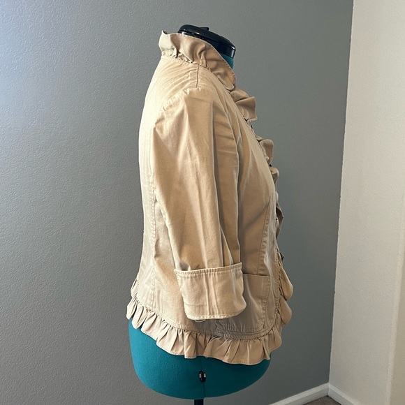 Talbots Tan Ruffle Edge Jacket - Picture 4 of 6